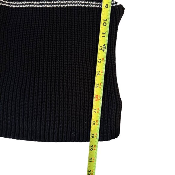 American Eagle Outfitters Womens Top XS Black White Striped Knit Tank - Picture 8 of 8